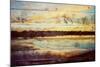 Sunset Lake Wood-Gail Peck-Mounted Art Print