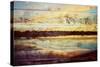 Sunset Lake Wood-Gail Peck-Stretched Canvas