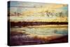 Sunset Lake Wood-Gail Peck-Stretched Canvas