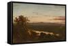 Sunset Landscape, 1851 (Oil on Canvas)-John Frederick Kensett-Framed Stretched Canvas