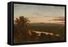 Sunset Landscape, 1851 (Oil on Canvas)-John Frederick Kensett-Framed Stretched Canvas