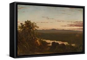 Sunset Landscape, 1851 (Oil on Canvas)-John Frederick Kensett-Framed Stretched Canvas