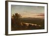 Sunset Landscape, 1851 (Oil on Canvas)-John Frederick Kensett-Framed Giclee Print