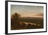 Sunset Landscape, 1851 (Oil on Canvas)-John Frederick Kensett-Framed Giclee Print