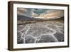 Sunset landscape at Badwater Basin. Death Valley National Park, Inyo County, California, USA.-ClickAlps-Framed Photographic Print