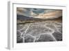 Sunset landscape at Badwater Basin. Death Valley National Park, Inyo County, California, USA.-ClickAlps-Framed Photographic Print