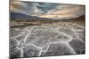 Sunset landscape at Badwater Basin. Death Valley National Park, Inyo County, California, USA.-ClickAlps-Mounted Photographic Print