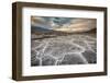 Sunset landscape at Badwater Basin. Death Valley National Park, Inyo County, California, USA.-ClickAlps-Framed Photographic Print