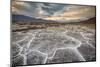 Sunset landscape at Badwater Basin. Death Valley National Park, Inyo County, California, USA.-ClickAlps-Mounted Photographic Print