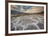 Sunset landscape at Badwater Basin. Death Valley National Park, Inyo County, California, USA.-ClickAlps-Framed Photographic Print