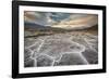 Sunset landscape at Badwater Basin. Death Valley National Park, Inyo County, California, USA.-ClickAlps-Framed Photographic Print