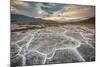 Sunset landscape at Badwater Basin. Death Valley National Park, Inyo County, California, USA.-ClickAlps-Mounted Photographic Print