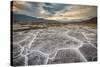 Sunset landscape at Badwater Basin. Death Valley National Park, Inyo County, California, USA.-ClickAlps-Stretched Canvas