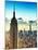 Sunset Landscape of the Empire State Building and One World Trade Center, Manhattan, NYC, Colors-Philippe Hugonnard-Mounted Photographic Print