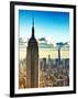 Sunset Landscape of the Empire State Building and One World Trade Center, Manhattan, NYC, Colors-Philippe Hugonnard-Framed Photographic Print