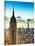 Sunset Landscape of the Empire State Building and One World Trade Center, Manhattan, NYC, Colors-Philippe Hugonnard-Stretched Canvas