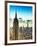 Sunset Landscape of the Empire State Building and One World Trade Center, Manhattan, NYC, Colors-Philippe Hugonnard-Framed Photographic Print