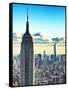 Sunset Landscape of the Empire State Building and One World Trade Center, Manhattan, NYC, US-Philippe Hugonnard-Framed Stretched Canvas