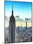 Sunset Landscape of the Empire State Building and One World Trade Center, Manhattan, NYC, US-Philippe Hugonnard-Mounted Photographic Print