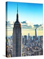 Sunset Landscape of the Empire State Building and One World Trade Center, Manhattan, NYC, US-Philippe Hugonnard-Stretched Canvas