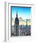 Sunset Landscape of the Empire State Building and One World Trade Center, Manhattan, NYC, US-Philippe Hugonnard-Framed Photographic Print
