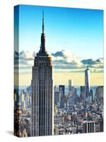 Sunset Landscape of the Empire State Building and One World Trade Center, Manhattan, NYC, US-Philippe Hugonnard-Stretched Canvas