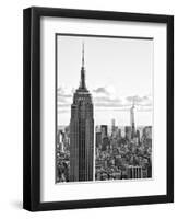 Sunset Landscape of the Empire State Building and One World Trade Center, Manhattan, NYC-Philippe Hugonnard-Framed Premium Photographic Print