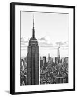 Sunset Landscape of the Empire State Building and One World Trade Center, Manhattan, NYC-Philippe Hugonnard-Framed Photographic Print