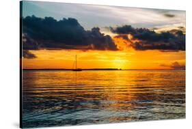 Sunset Landscape with a Yacht - Miami - Florida-Philippe Hugonnard-Stretched Canvas