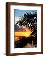 Sunset Landscape with a Yacht - Miami - Florida-Philippe Hugonnard-Framed Photographic Print