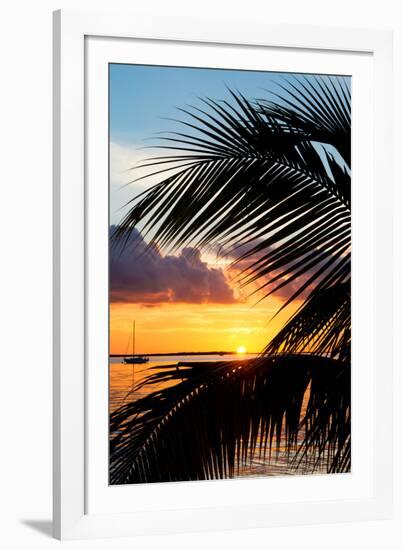 Sunset Landscape with a Yacht - Miami - Florida-Philippe Hugonnard-Framed Photographic Print