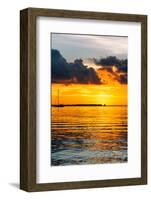 Sunset Landscape with a Yacht - Miami - Florida-Philippe Hugonnard-Framed Photographic Print