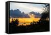 Sunset Landscape with a Yacht - Miami - Florida-Philippe Hugonnard-Framed Stretched Canvas