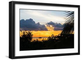 Sunset Landscape with a Yacht - Miami - Florida-Philippe Hugonnard-Framed Photographic Print