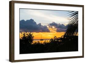 Sunset Landscape with a Yacht - Miami - Florida-Philippe Hugonnard-Framed Photographic Print