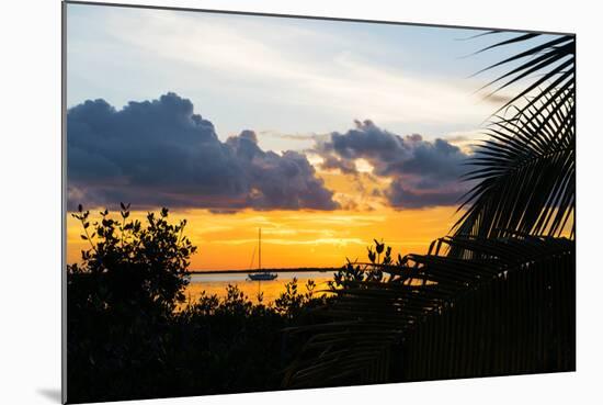 Sunset Landscape with a Yacht - Miami - Florida-Philippe Hugonnard-Mounted Photographic Print