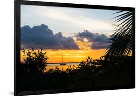 Sunset Landscape with a Yacht - Miami - Florida-Philippe Hugonnard-Framed Photographic Print