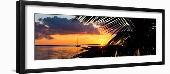 Sunset Landscape with a Yacht - Miami - Florida-Philippe Hugonnard-Framed Premium Photographic Print