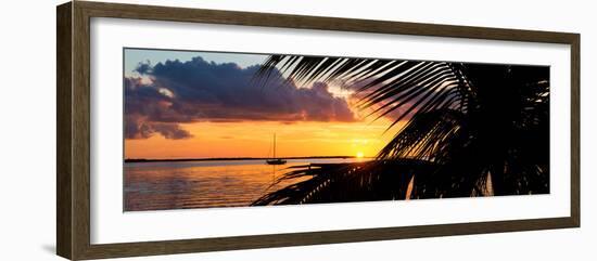 Sunset Landscape with a Yacht - Miami - Florida-Philippe Hugonnard-Framed Photographic Print