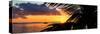 Sunset Landscape with a Yacht - Miami - Florida-Philippe Hugonnard-Stretched Canvas