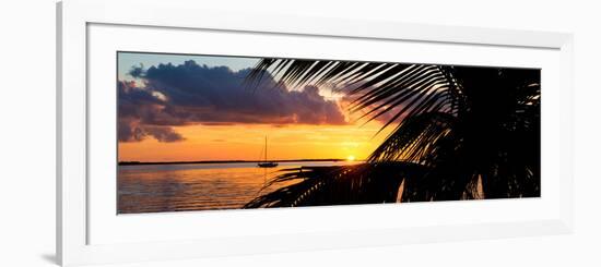 Sunset Landscape with a Yacht - Miami - Florida-Philippe Hugonnard-Framed Photographic Print