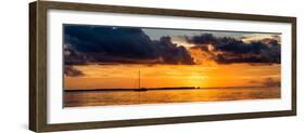 Sunset Landscape with a Yacht - Miami - Florida-Philippe Hugonnard-Framed Photographic Print