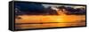 Sunset Landscape with a Yacht - Miami - Florida-Philippe Hugonnard-Framed Stretched Canvas