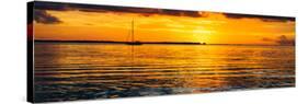 Sunset Landscape with a Yacht - Miami - Florida-Philippe Hugonnard-Stretched Canvas