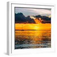 Sunset Landscape with a Yacht - Miami - Florida-Philippe Hugonnard-Framed Photographic Print