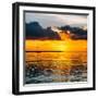 Sunset Landscape with a Yacht - Miami - Florida-Philippe Hugonnard-Framed Premium Photographic Print