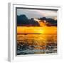 Sunset Landscape with a Yacht - Miami - Florida-Philippe Hugonnard-Framed Premium Photographic Print