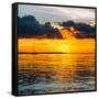 Sunset Landscape with a Yacht - Miami - Florida-Philippe Hugonnard-Framed Stretched Canvas