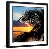 Sunset Landscape with a Yacht - Miami - Florida-Philippe Hugonnard-Framed Photographic Print