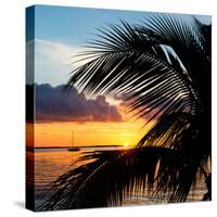 Sunset Landscape with a Yacht - Miami - Florida-Philippe Hugonnard-Stretched Canvas